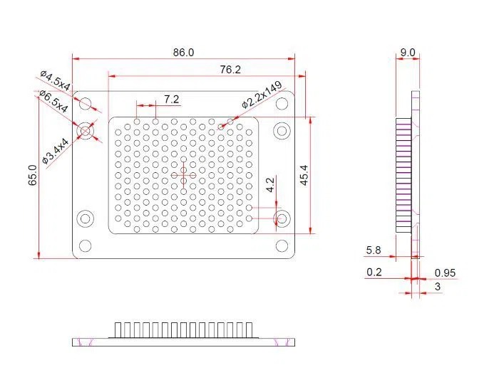 copper pin fin cooling heatsink 